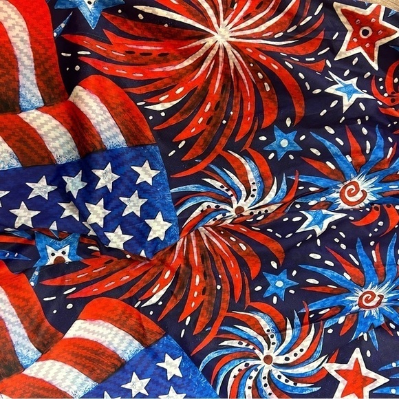 4th of July Patriotic Fireworks Red White & Blue Two Piece Unisex Short Set - Picture 3 of 14